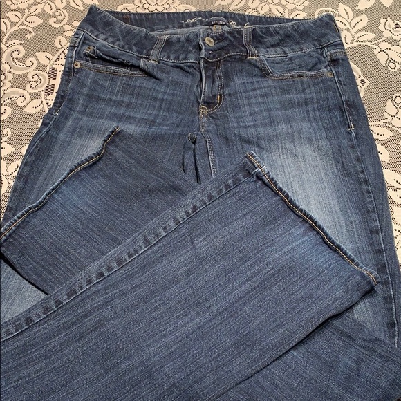 American Eagle Stretch Jeans Size 6 Long Flare - Picture 2 of 5